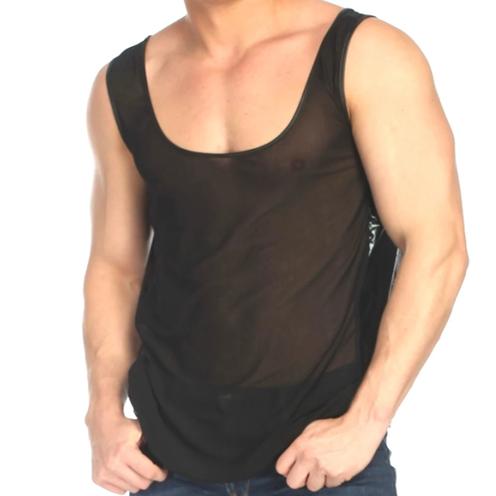 Рисунок 4 - Сексуальные мужские ультратонкие сетчатые майки FYXLJJ