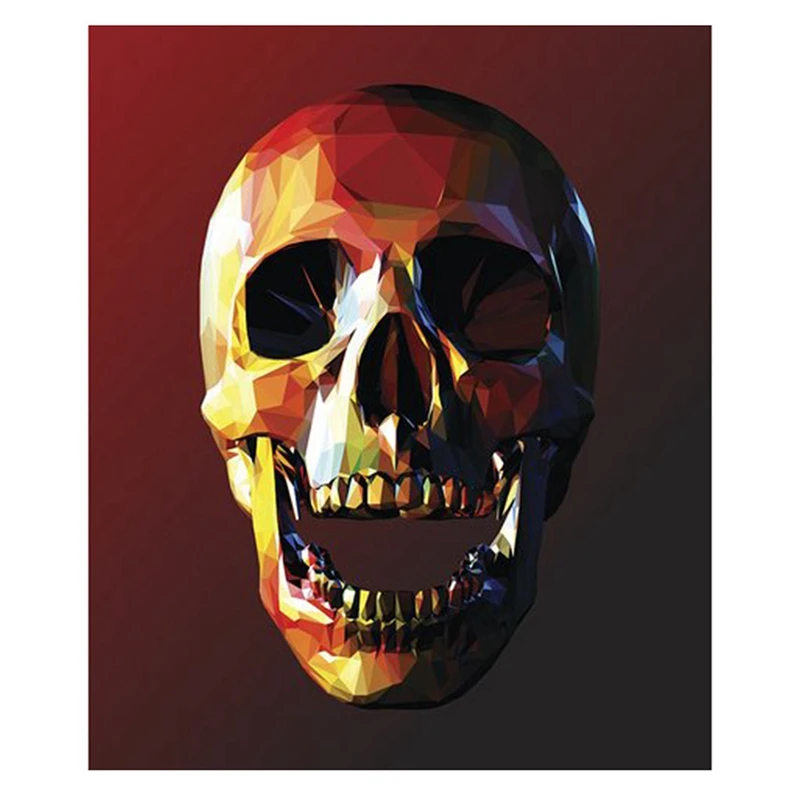 

DIY наборы для алмазной живописи для взрослых, полный набор для рисования с кристаллами Стразы, украшение для дома, череп