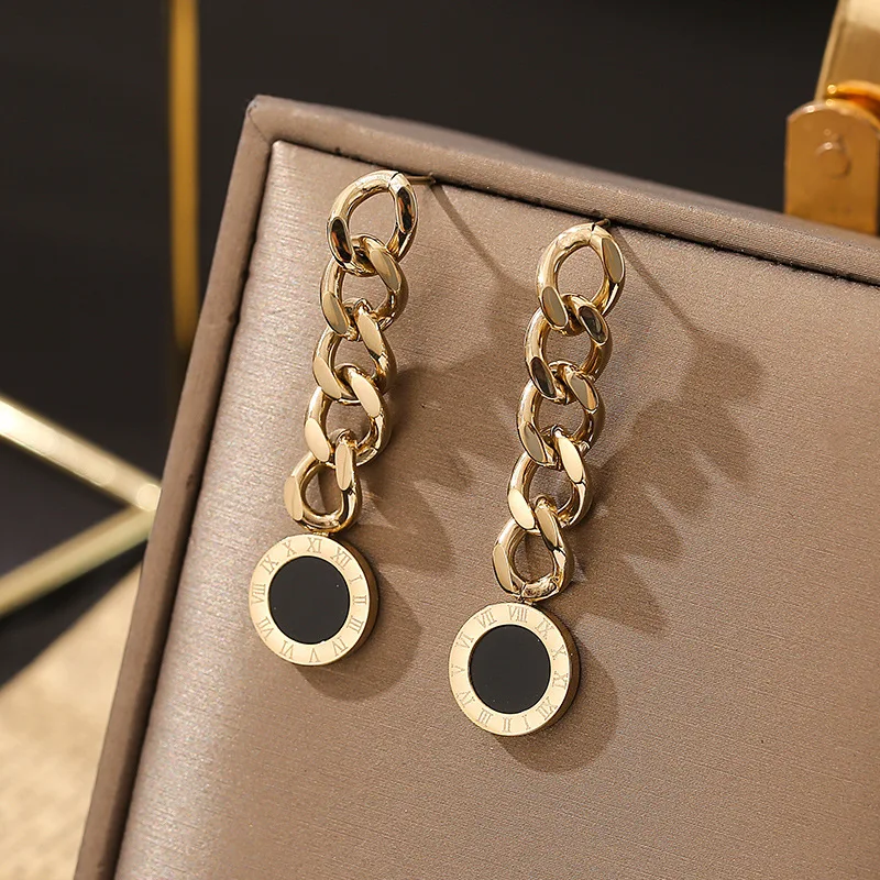 

Новые серьги-кисточки из искусственной кожи с толстой цепочкой Индивидуальные изысканные модные роскошные крупные серьги с холодным ветром ювелирные изделия в подарок