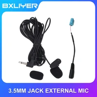 car audio microphone 3 5mm clip jack plug mic stereo mini wired external microphone for auto dvd radio 3m long professionals