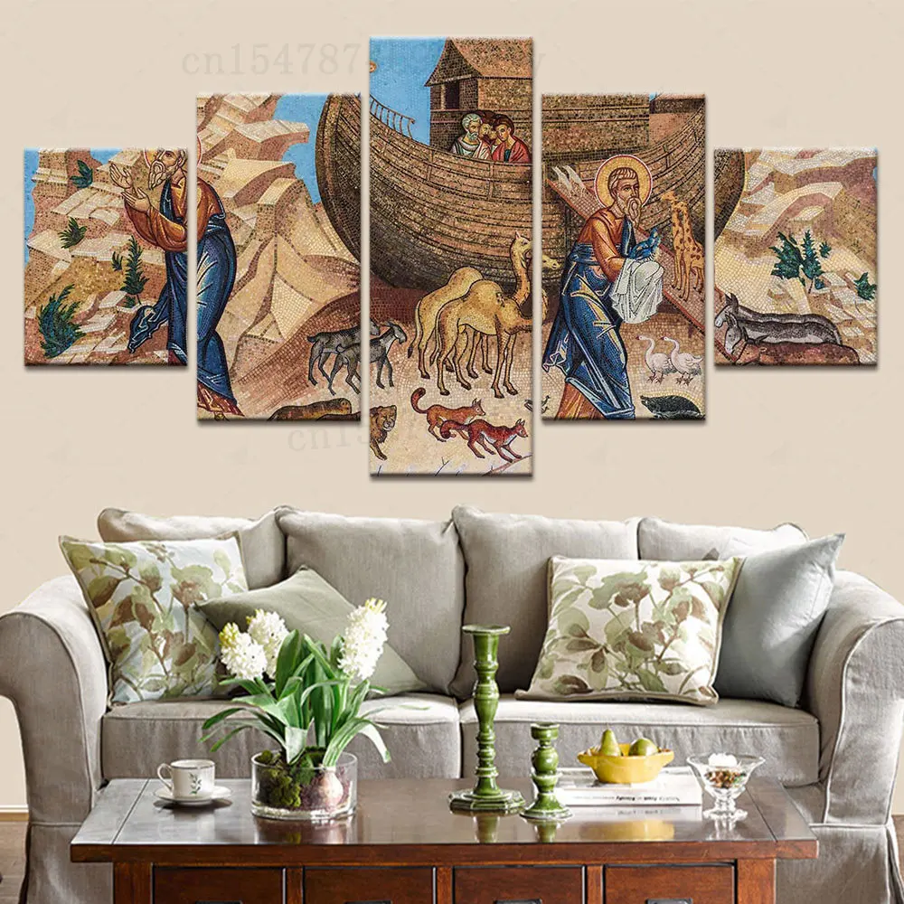 

Настенная картина с изображением христианских гостей и столовой, 5 панелей