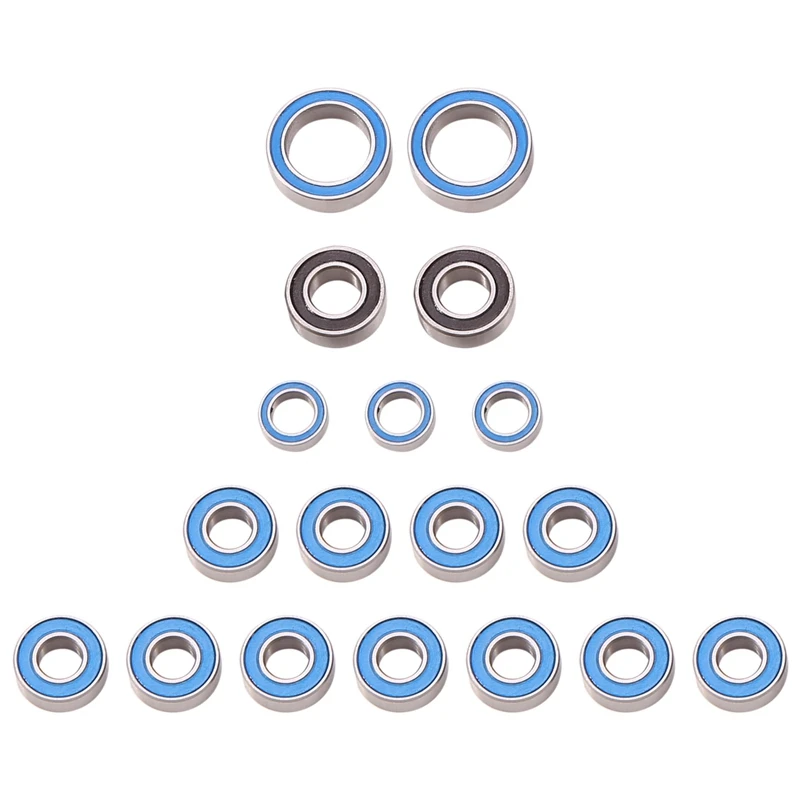 

18PCS Rubber Sealed Ball Bearing Kit For Tamiya CC-01 CC01 1/10 RC Car Upgrades Parts Accessories