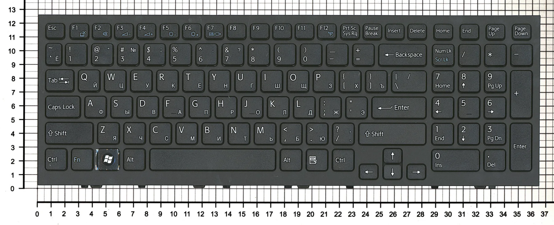 Клавиатура для Sony Vaio V116646F черная с рамкой | Компьютеры и офис