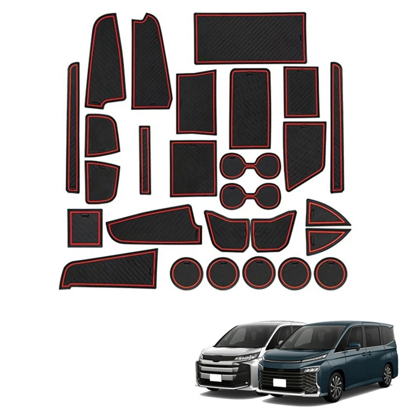 

27Pcs Gate Slot Pad For Toyota Noah Voxy 90 Series 2022 Accessories Interior Non-Slip Anti Dust Cup Holder Inserts