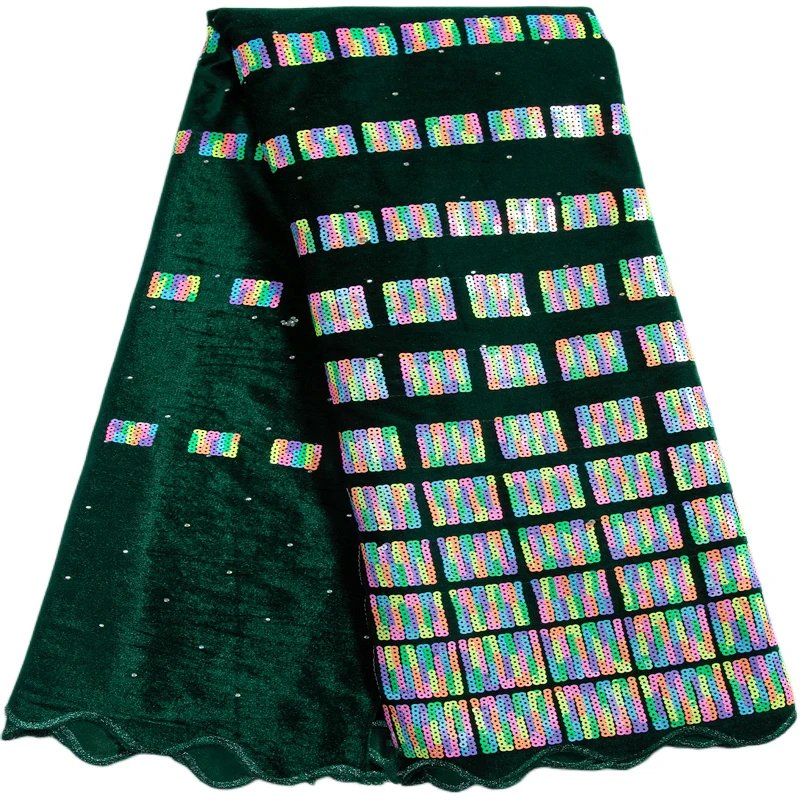 

Luxury African Velvet Lace Fabric with Sequins 2023 Latest French Lace Fabric for Sew Women Elegant Dresses F3334