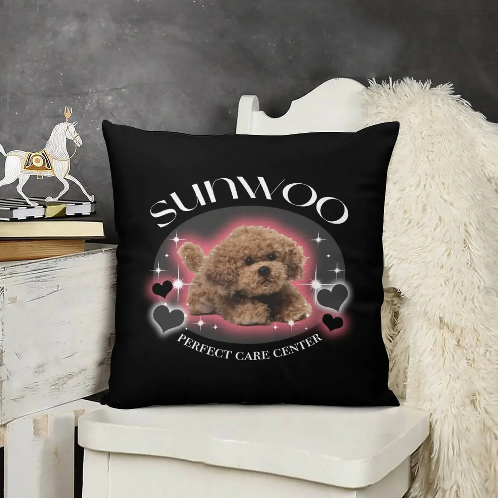 Футболка с рисунком Sunwoo Poodle декоративная подушка чехлы для подушек в стиле аниме