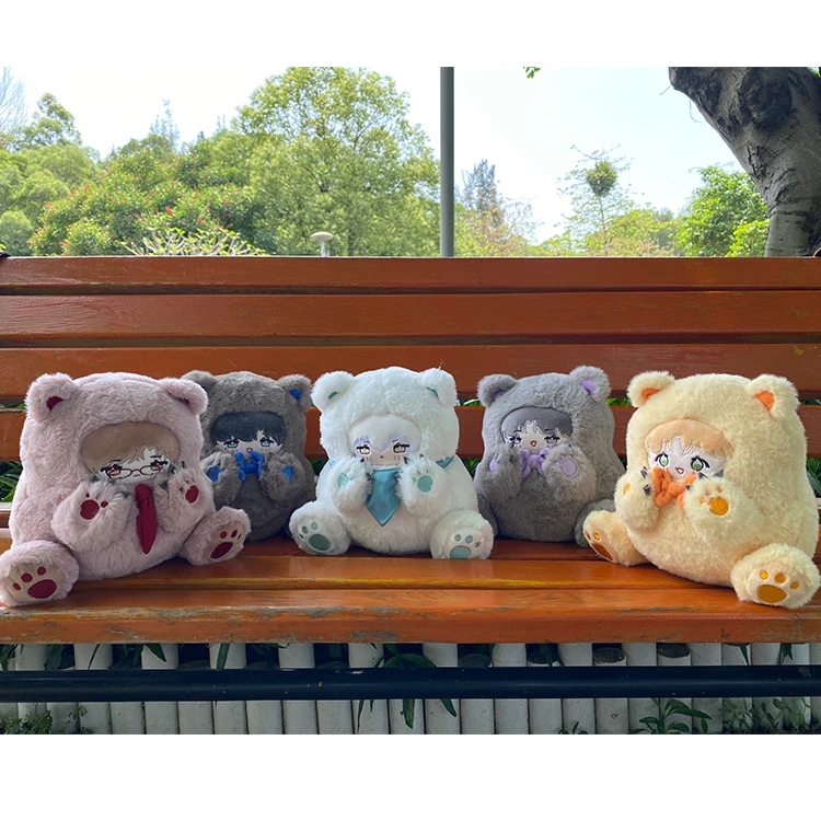

Game Light and Night Xiao Yi Sariel Osborn Evan Charlie Jesse Bear Plush Stuffed Doll Toy Soft Cosplay Plushie Anime Fans Gift