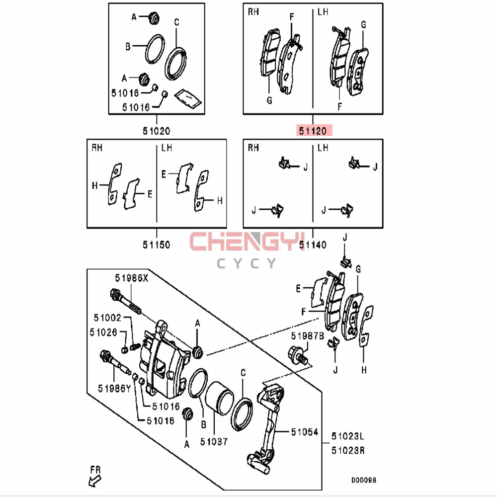 Передний тормозной суппорт цилиндра тормоза передняя тормозная колодка для Mirage