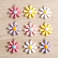 10pcslot cute flower charms for jewelry making sunflower rose flower charms pendants for diy necklaces earrings accessories