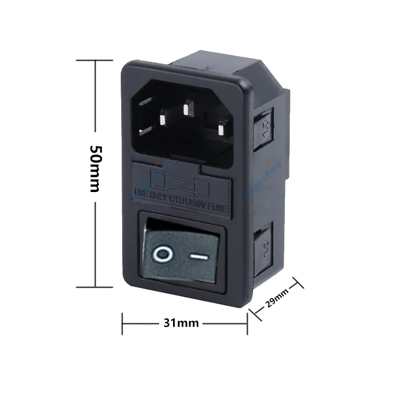 

C13 C14 Розетка переменного тока с переключателем Переключаемый разъем питания Мужской Женский Разъем 250 В 10 А Электрические розетки 3-контактные розетки переменного тока
