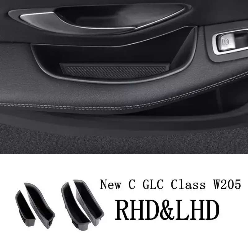 Фото Для Mercedes Benz New C GLC Class 2016 2017 2018 X253 C253 W205 C205 Ящик для хранения автомобильных дверей Органайзер Аксессуары для интерьера №1