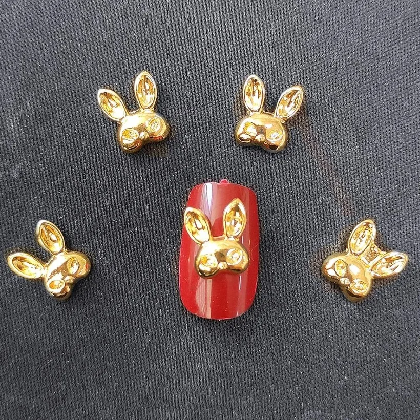

Japanese Metal Alloy Nail Rhinestones Charms Large Nail Decorations Cartoon Rabbits Kawaii Jewlery Bling Manicure Designer