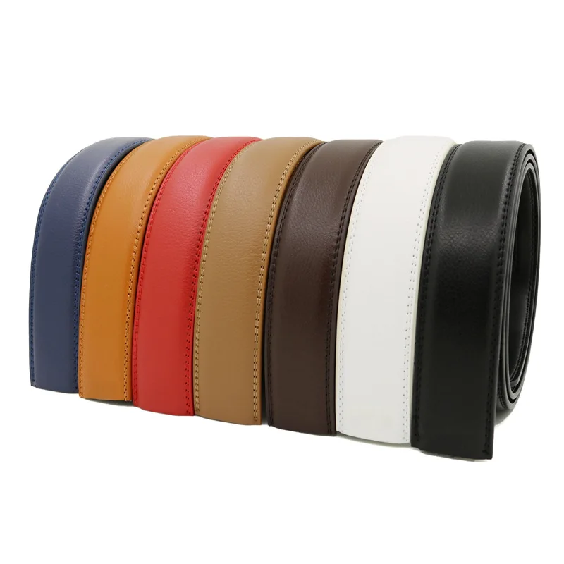 New Male No Buckle Belts Men High Quality Automatic Buckle Belt Male Genuine Strap Men's Belts Genuine Leather 3.5cm 3.1cm