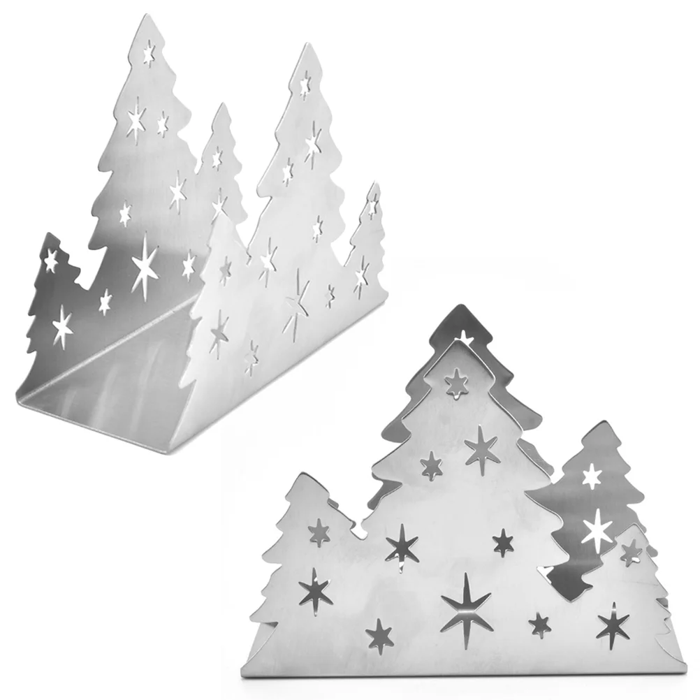 

1PC Christmas Napkin Holder Flat Napkin Dispenser Napkin Stand Rack Tissue Holder for Party
