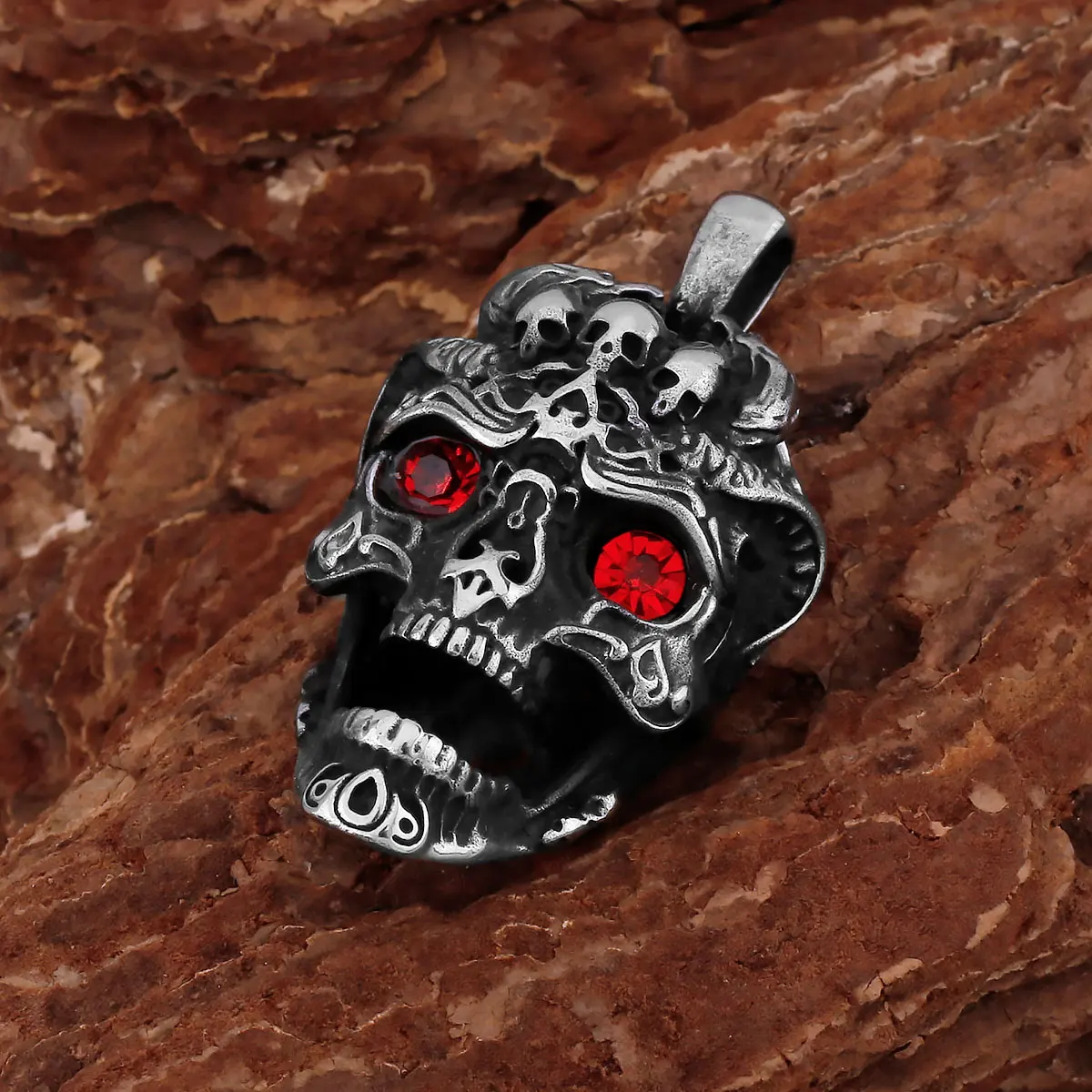 Классическое винтажное ожерелье с черепом викингов скандинавская мужская мода