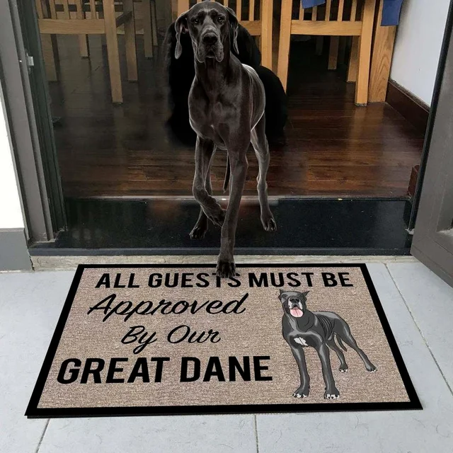 All Guests Must Be Approved By Our DOG Doormat 1