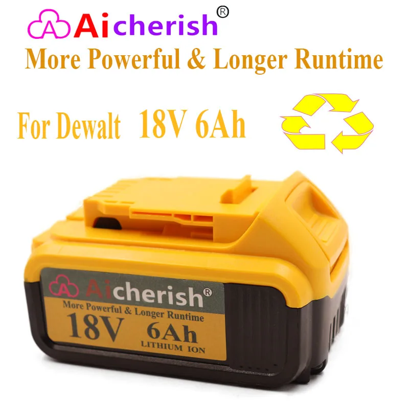 

18V 3.0Ah 6.0Ah DCB200 Replacement Li-ion Battery For DeWalt MAX XR DCB205 DCB201 DCB203 Power Tool Batteries
