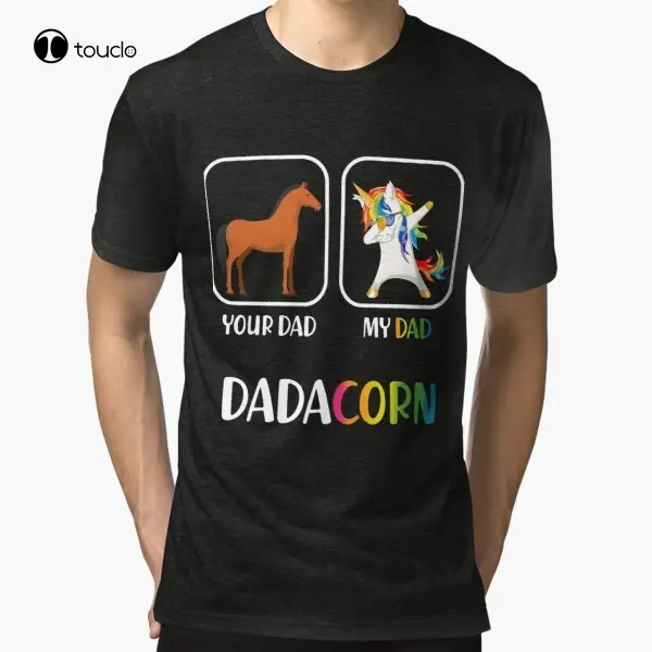 

Funny Your Dad Vs My Daddy Dadacorn Dabbing Unicorn Gift Tri-Blend T-Shirt Tee Shirt Vintage Shirt Custom Gift Streetwear Tshirt