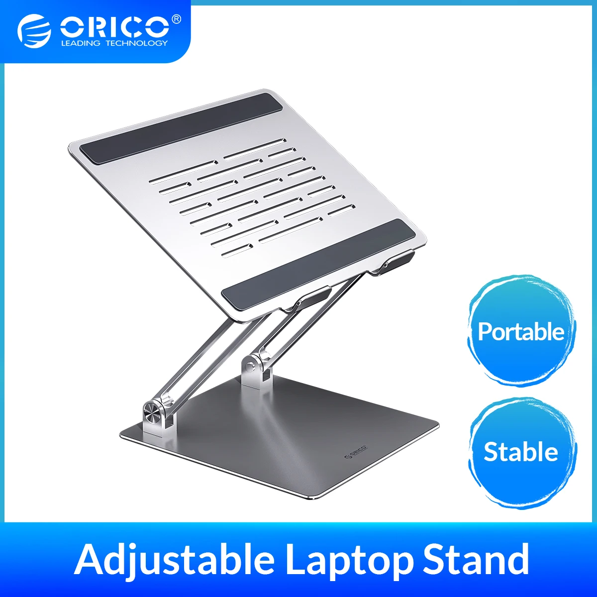 

ORICO Foldable Laptop Stand Height Angle Adjustable Aluminum Computer Stand Portable Cooling Notebook Holder for MacBook Dell