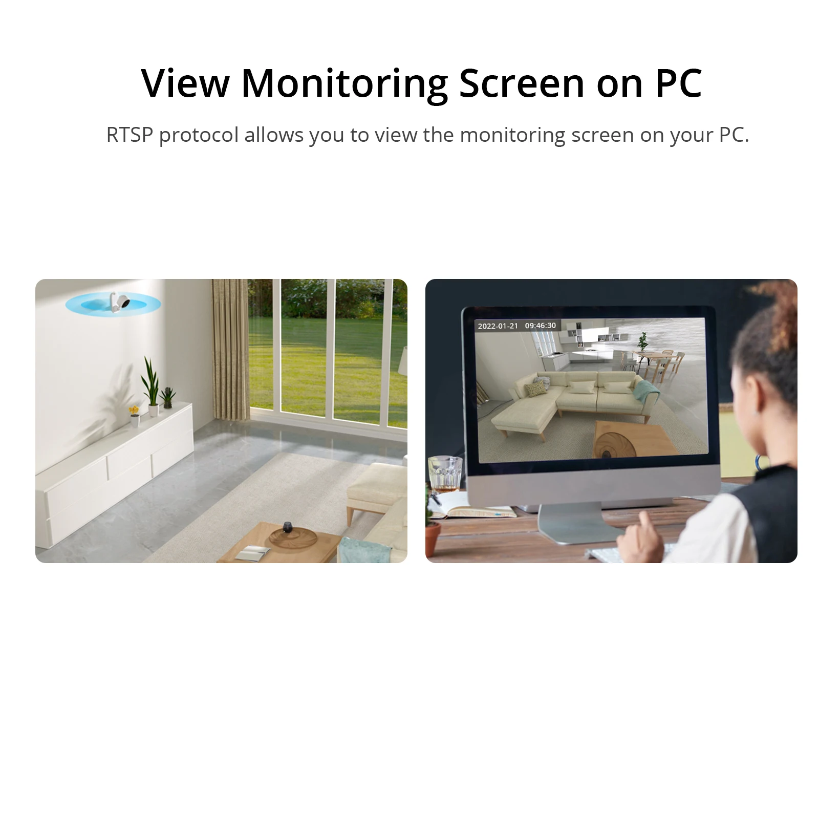SONOFF CAM Slim Wi-Fi Смарт-камера безопасности 1080P Мини-камера для радионяни Двустороннее