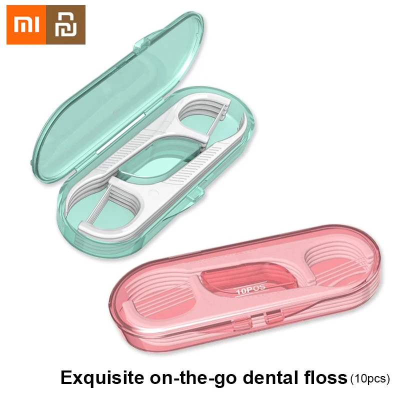 

Xiaomi 10pcs Dental Floss Sticks Portable Box Disposable Toothpicks Interdental Brush Floss Deep Teeth Cleaning Dental Floss