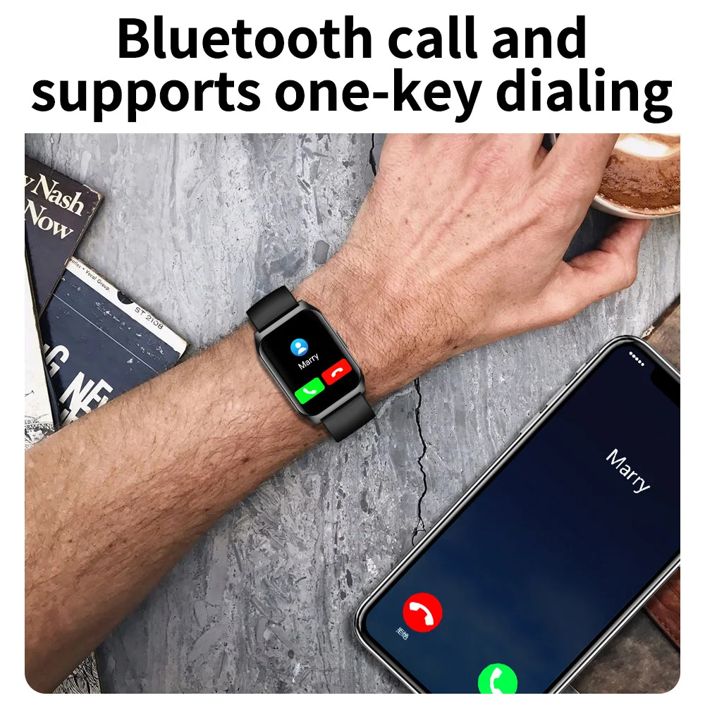 Men Waterproof Music Sport E-17 Smartwatch New Bluetooth Call Smart Watch Women Multi-Dial Switching Heart Rate Fitness Tracker enlarge