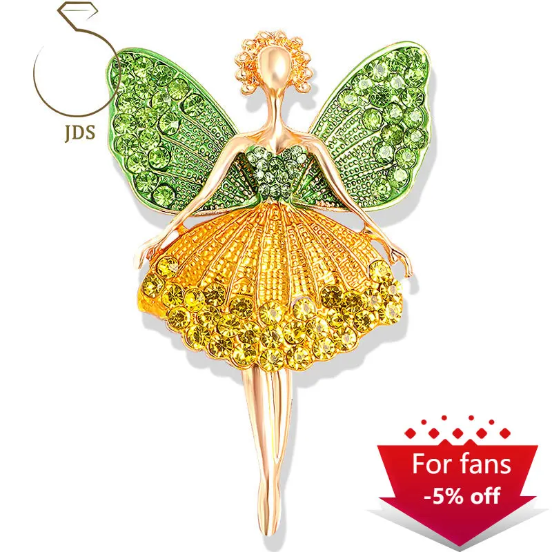

Luxury Brand Brooch For Women Designer Ballerina Girl Dance Angel Corsage Brooch Pin Free Shipping From Brazil
