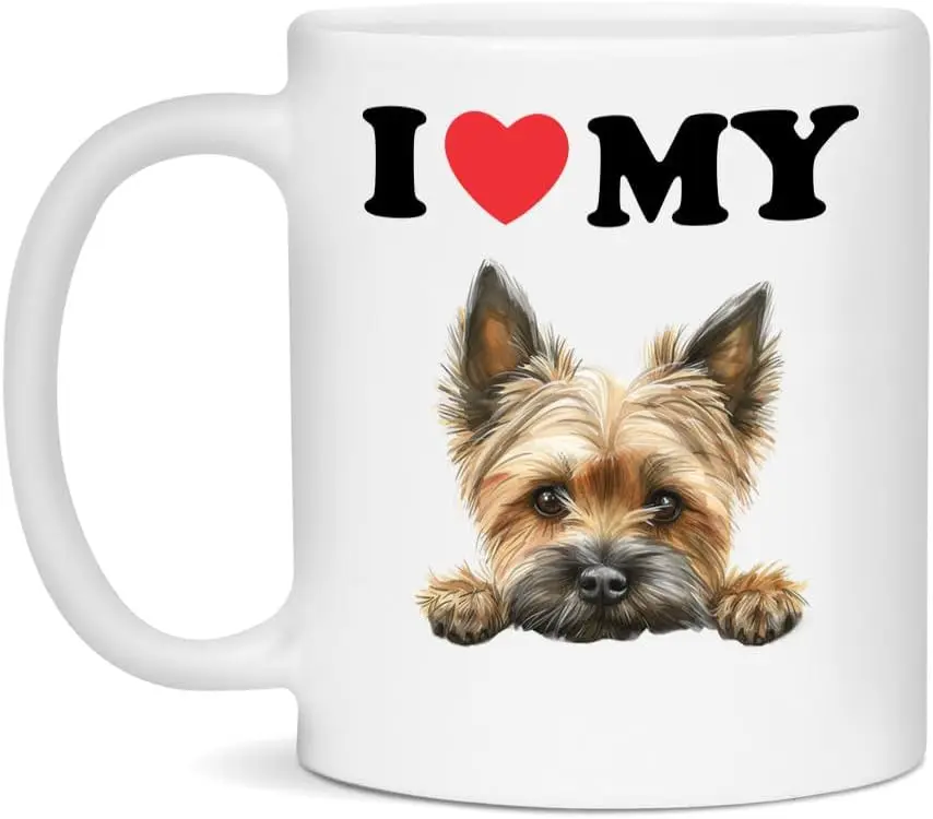 I Heart My кружка собака Love larn Terrier подарки для любителей собак мужчин женщин детей White