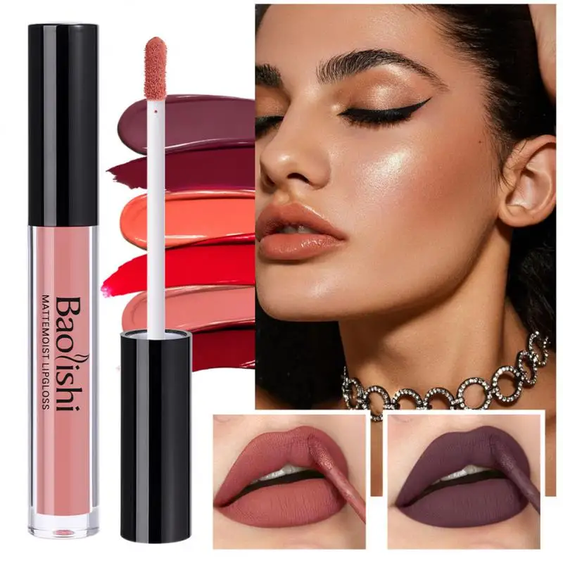 

Liquid Lipstick Waterproof Long Lasting Nude Red Lip Gloss Lint Tube Makeup Cosmetic Lipsticks Lipgloss Lip Glaze Accessories