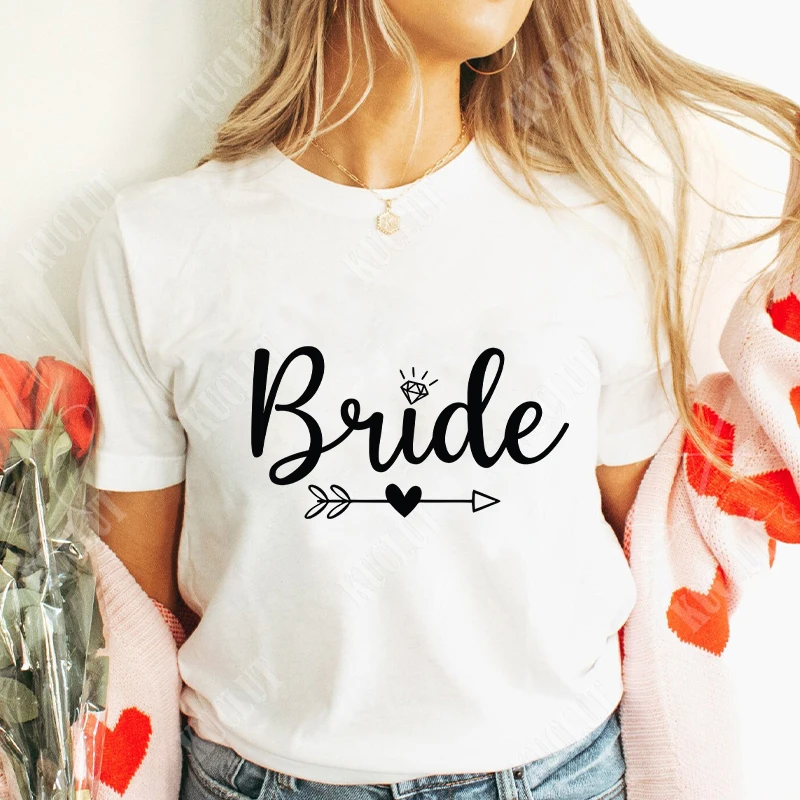 Футболка Team Bride Squad топы с графическим рисунком для подружки невесты свадебная