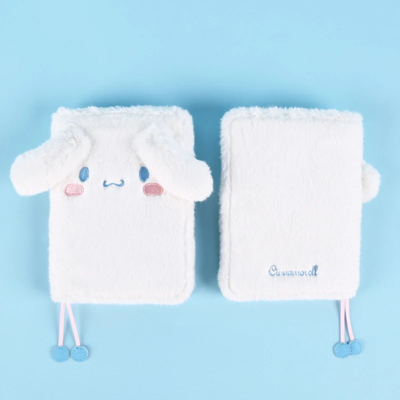 

Sanrioed Kawaii Cinnamoroll Plush Hand Ledger Girls Notepad Notepad Hand Ledger Schedule Anime Modeling Decorative Gifts
