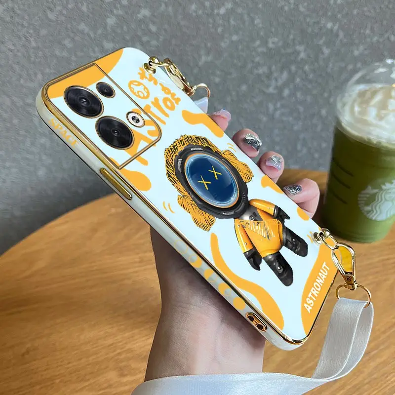Комбинезоны с астронавтом и ремешком для OPPO Reno 8Pro 8T 8 9 10 10Pro 7 7Z 7Lite 5 9ProPlus 6ProPlus 6Z 6 6Lite