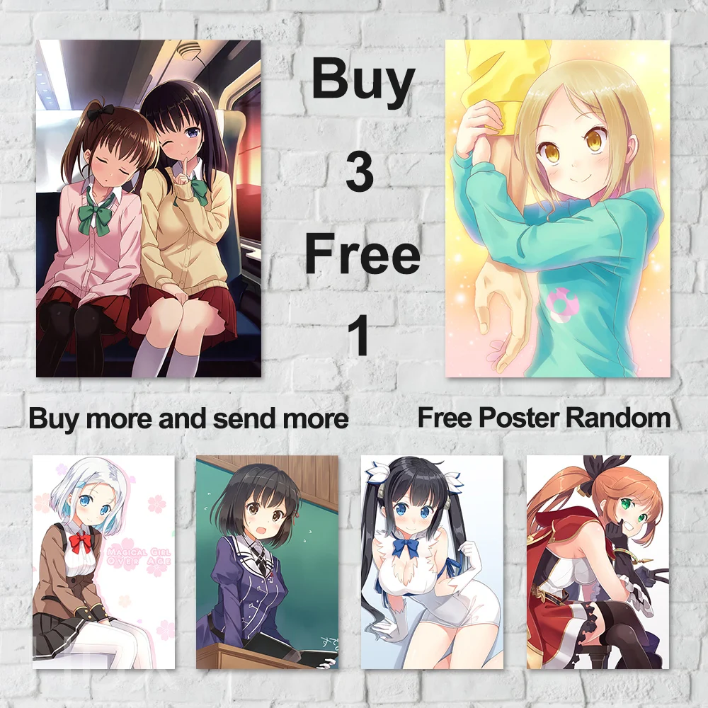 

Manga Character Girl Illustration Poster Prints Wall Art Aesthetics Anime Manga Canvas Painting Home Decor Mural Custom Pictures