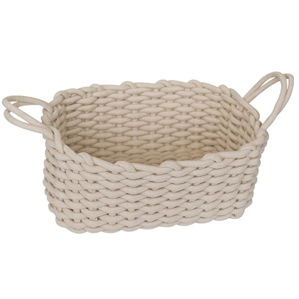 

Household Woven Laundry Baskets Storage Baskets Thick Cotton Rope Woven Storage Baskets Laundry Baskets
