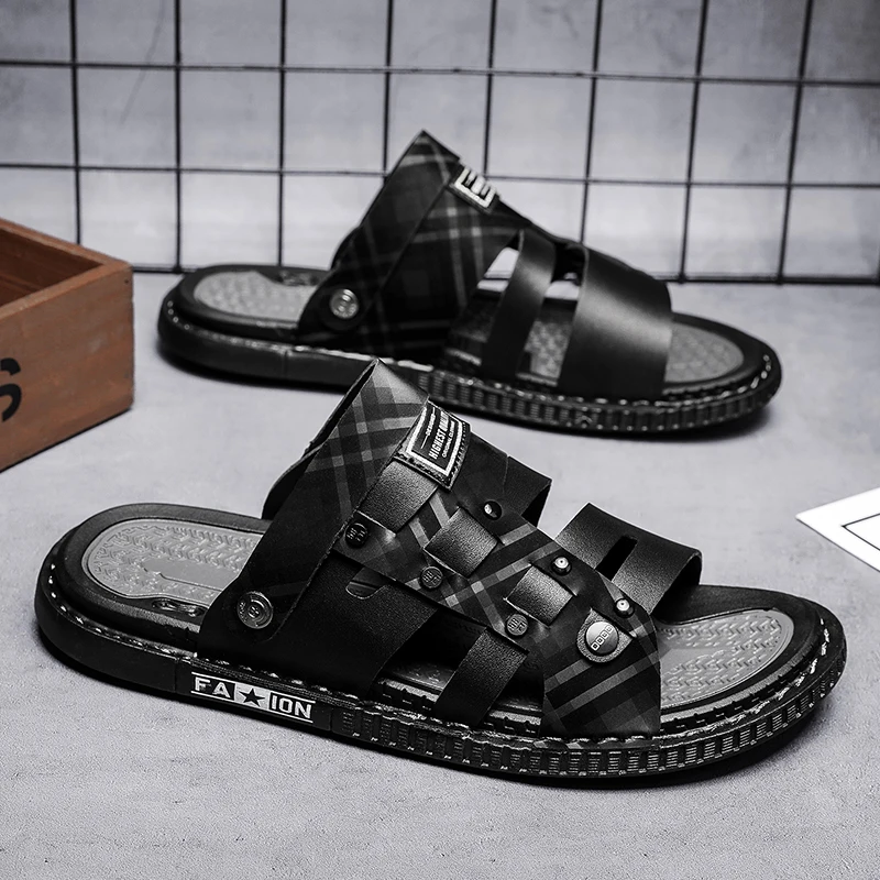 Мужские сандалии для активного отдыха вьетнамские Нескользящие пляжные