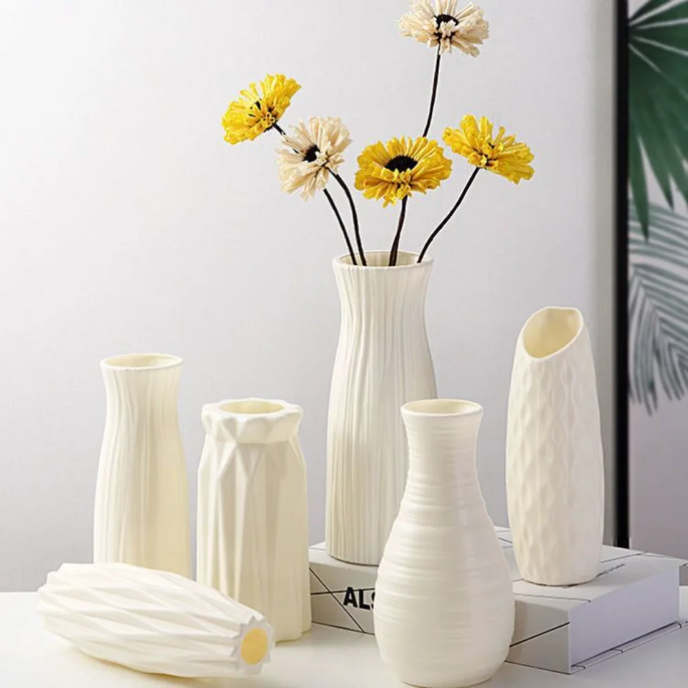 

Modern Flower Vase Plastic Flower Bouquet Pot Basket Nordic Home Living Room Decoration Ornament Dinner Table Flower Arrangement