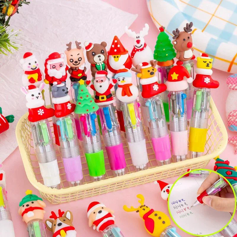 

4 шт., шариковая ручка с изображением лося и Санты