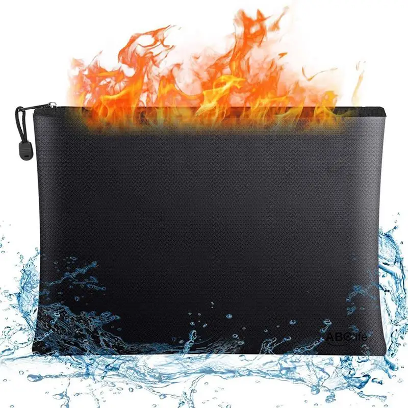 

Money Bag Waterproof Money Bag With Zipper Fireproof Money Bag Document Storage