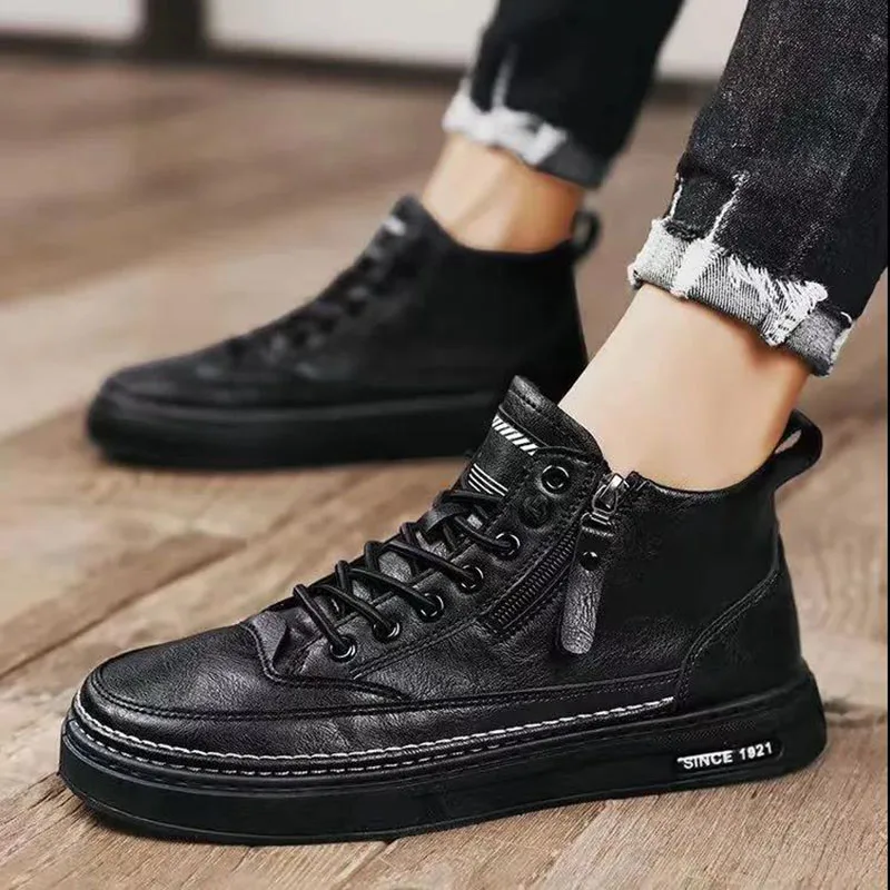 

SOLI2 Waterproof Sports Footwear Casual Leather Shoes Hard-Wearing Men Shoes Spring Autumn Casual Leather Shoes S11990-S11997