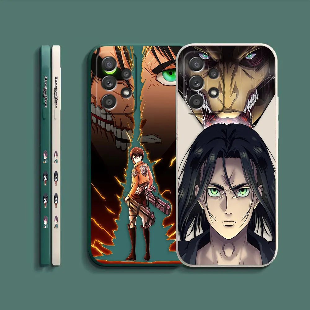 Case For Samsung Galaxy A91 A14 A73 A72 A71 A53 A52 A51 A42 A33 A32 A22 A715F A52S A22S 4G 5G Case Anime A-Attack O-On T-Titan
