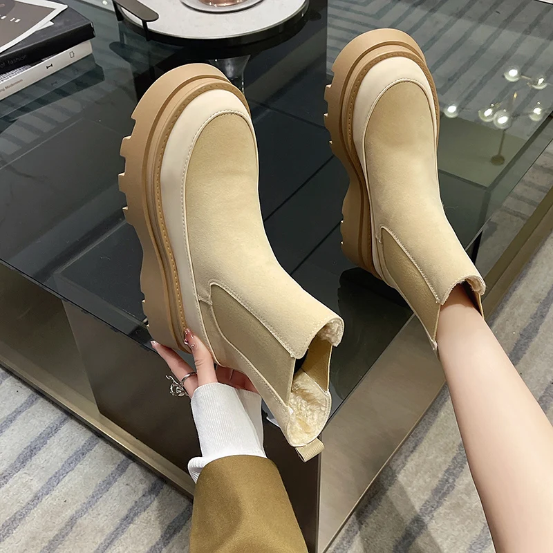 

Женские резиновые сапоги, Осенняя обувь, зимняя обувь с круглым носком, роскошные дизайнерские сапоги на плоской подошве, женские сапоги дл...