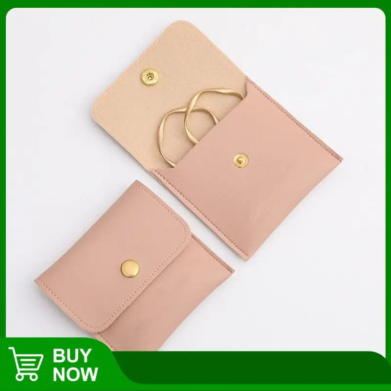 

8x8cm Imitation Leather PU Jewelry Bag Jewelry Storage Bag Buckle Bag Necklace Ring Bracelet Holder Jewelry Organizer Pouches