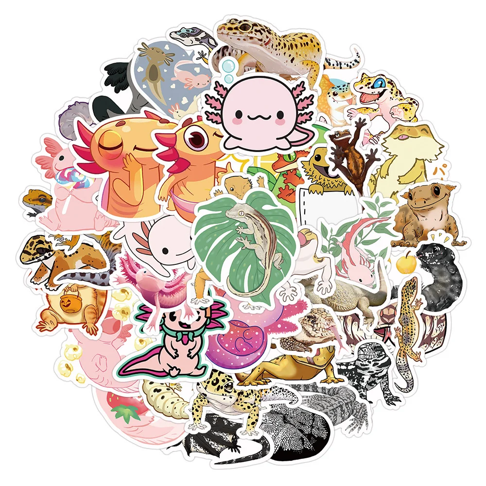 

10/30/50PCS New INS Animal Stickers Cartoon Creative Animation iPad Computer Desk Luggage Chair Decoration Waterproof Wholesale