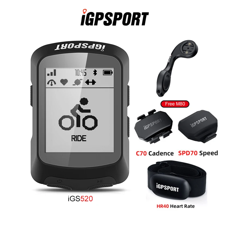 IGPSPORT IGS520 Bicycle Computer ANT+ Wireless Speedometer Bluetooth Odometer GPS Route Navigation Bike Accessories