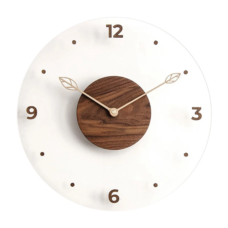 

12 Inch Home Living Room Decoration Wood Wall Clock Modern Design Kitchen Creative Wall Watch Room Wall Decor Silent