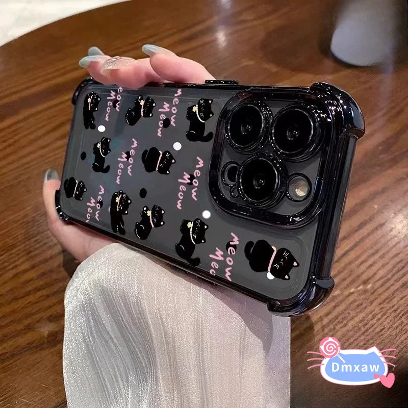 Для OPPO A97 A93S A78 A58X A57 A77 A7 A5S A12 F11 Find X7 Ultra Reno 8Z 7Z 8 7 Lite Чехол для телефона с милым черным