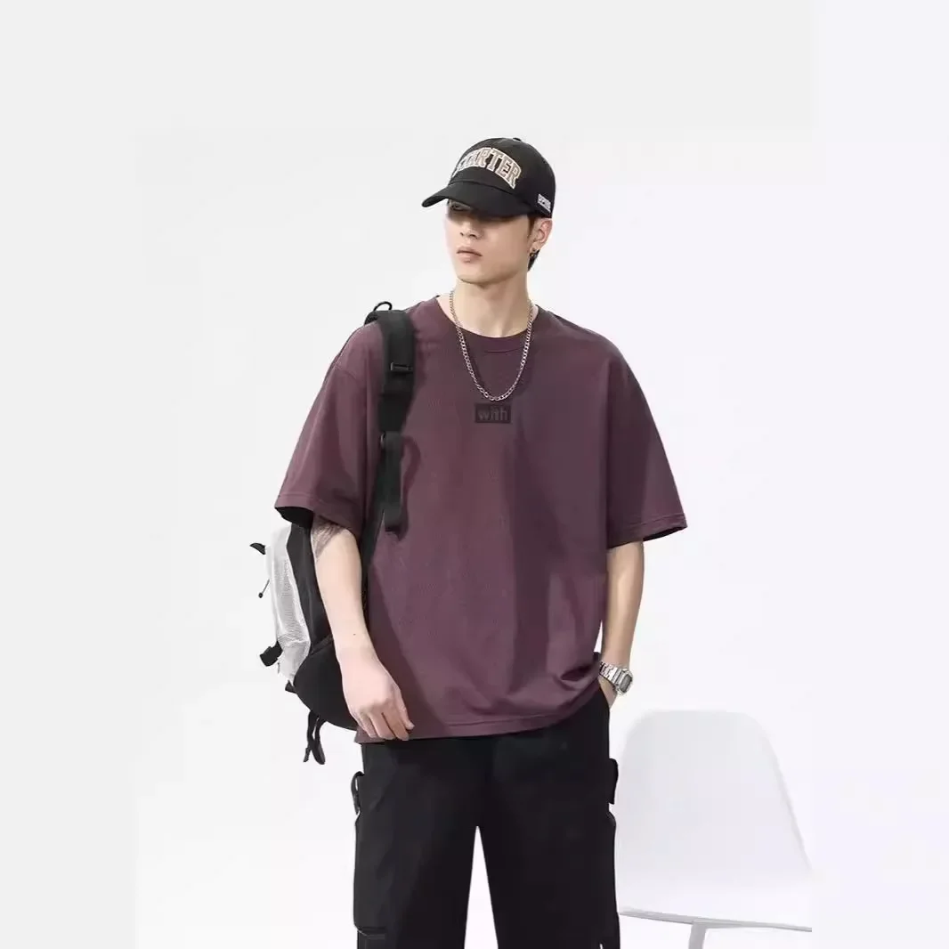 Мужская футболка с круглым вырезом и коротким рукавом в американском стиле