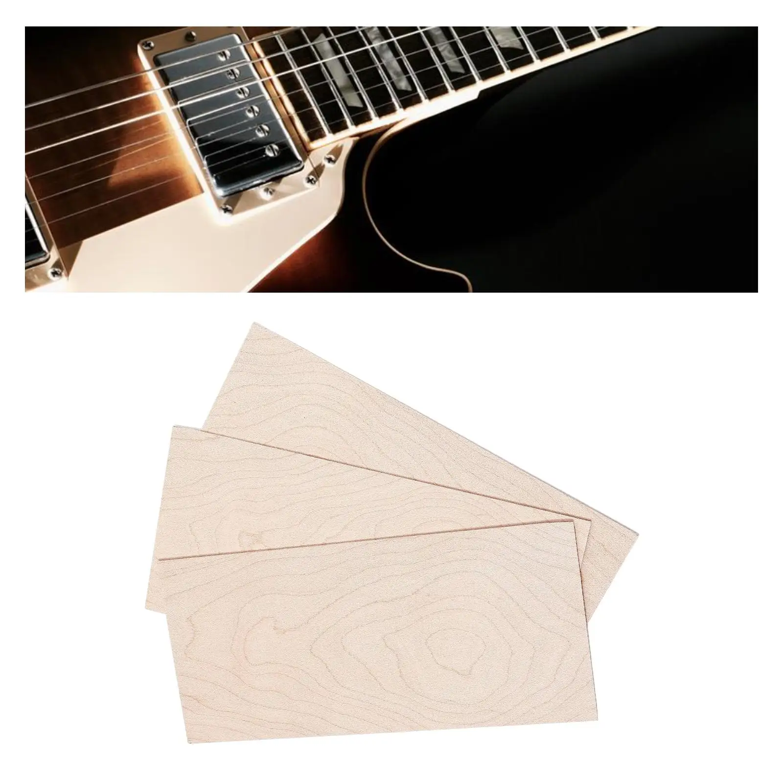 

3Pcs Handmade Guitar Head Veneer Luthiers Making Headstock DIY Material