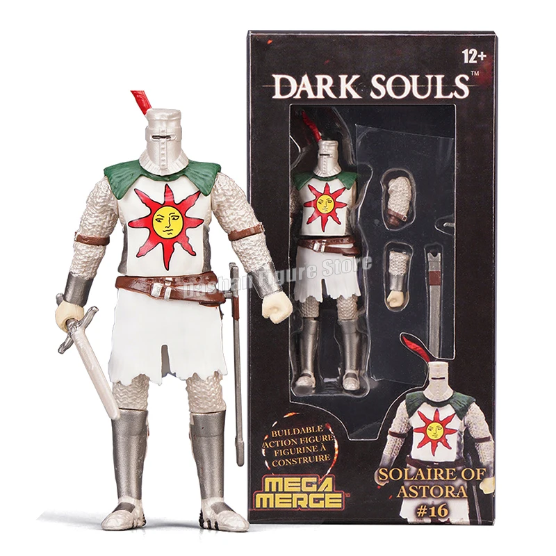 

12cm Dark Souls Figures Solaire of Astora Action Figure PVC Movable Collection Game Role Black Knight Artorias Model Toys Gifts