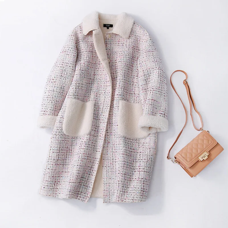 Новинка женское плотное пальто осень-зима 2022 Женское шерстяное средней длины -